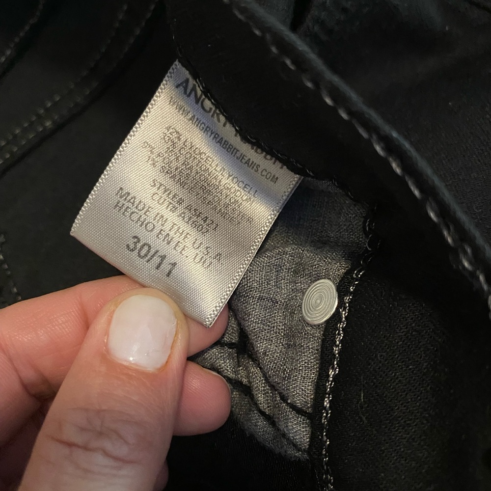 NWOT! Angry Rabbit 🐇 black jeans - Picture 4 of 5